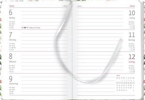 Minitimer Style Blätter 2025 - Taschen-Kalender A6 - Weekly - 192 Seiten - Notiz-Buch - mit Info- und Adressteil - Alpha Edition