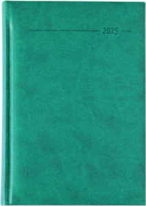 Buchkalender Tucson türkis 2025 - Büro-Kalender A5 - Cheftimer - 1 Tag 1 Seite - 352 Seiten - Tucson-Einband - Zettler