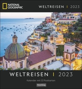 Weltreisen Postkartenkalender National Geographic 2023