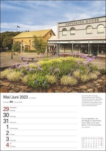 Australien Wochenplaner 2023. Praktischer Wand-Kalender 2023 zum Eintragen. Jede Woche ein tolles Foto von Australien, viel Platz für Notizen.