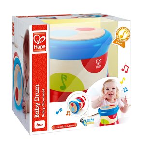 Hape E0333 - Baby Trommel, Musikinstrument, Klangspielzeug