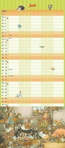 Die Kuh Lieselotte Familienkalender 2025 – Von Alexander Steffenmeier – Familienplaner mit 5 Spalten – Format 22 x 49,5 cm