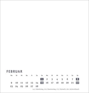 Premium-Bastelkalender weiß mittel 2026
