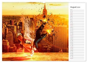 Break Dance (Wandkalender 2024 DIN A2 quer), CALVENDO Monatskalender