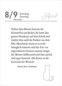 Katzen. Der literarische Tageskalender 2024