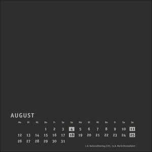 Bastelkalender 2024 Premium schwarz klein. Blanko-Kalender zum Basteln und Verschenken mit extra Titelblatt für eine persönliche Gestaltung. Foto- und Bastelkalender 2024.