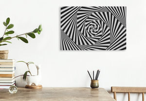 Premium Textil-Leinwand 75 cm x 50 cm quer Zebra-Illusion