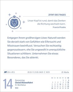 Löwe Sternzeichenkalender 2026