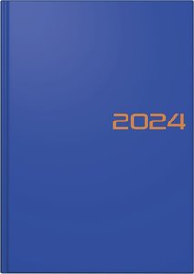 Tageskalender, Buchkalender, 2024, Modell 795, Balacron-Einband, blau