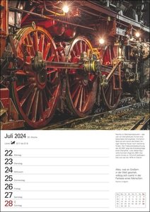 Eisenbahnen Wochenplaner 2024. Besonderer Wandplaner mit 53 fantastischen Fotos von historischen Eisenbahnen. Hochwertiger Foto-Kalender 2024. 25 x 35,5 cm