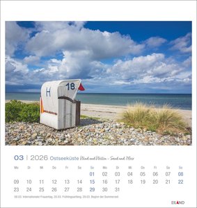 Ostseeküste Postkartenkalender 2026