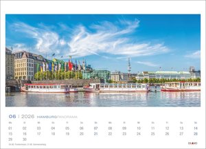 Hamburg Panorama Postkartenkalender 2026