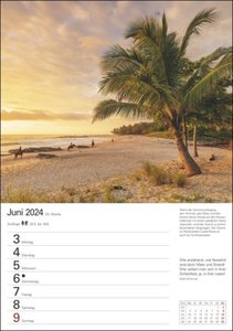 Traumziele 2024 Wochenplaner. Foto-Wandkalender zum Eintragen mit Urlaubsfeeling. Die schönsten Reiseziele in einem Kalender mit Wochenkalendarium