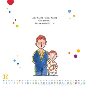 Kalendersprüche vom Sams 2025 – Lustige Reime von Paul Maar – Wandkalender mit Spiralbindung – DUMONT Quadratfomat 23 x 23