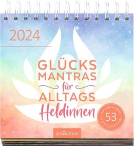Postkartenkalender Glücksmantras für Alltagsheldinnen 2024
