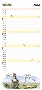 Werner Werkstattplaner 2023. Praktischer Wand-kalender mit frei einteilbaren Spalten. Humorvoller Terminkalender mit kultigen Werner-Cartoons