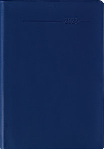 Taschenkalender Buch PVC blau 2023 - Büro-Kalender 8x11,5 cm - 1 Woche 2 Seiten - 144 Seiten - Notiz-Heft - Alpha Edition