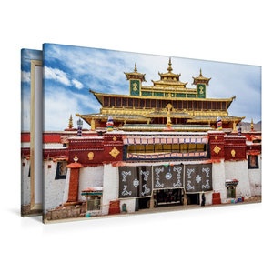 Premium Textil-Leinwand 120 cm x 80 cm quer Das Samye Kloster gilt als eines der ältesten tibetischen Kloster