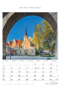Sachsen-Anhalt 2024 - Bild-Kalender 23,7x34 cm - Regional-Kalender - Wandkalender - mit Platz für Notizen - Alpha Edition