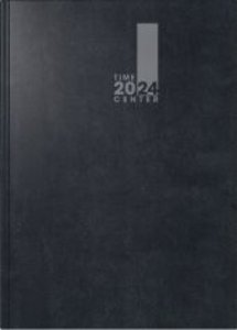 Monatskalender, Buchkalender, 2024, TimeCenter, Baladek-Einband, schwarz