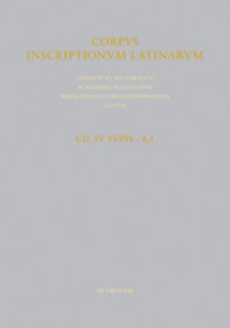 CIL IV Inscriptiones parietariae Pompeianae Herculanenses Stabianae. Suppl. pars 4. Inscriptiones parietariae Pompeianae. Fasc. 1. Ad titulos pictos spectantem