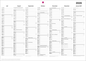 Black&White Tafelkalender A4 2026