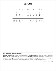 Brain Jogging Tagesabreißkalender 2026