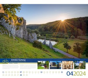 Deutschlands schönste Radfernwege Kalender 2024