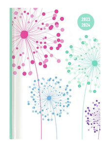 Collegetimer Blowballs 2023/2024 - Schüler-Kalender A5 (15x21 cm) - Pusteblume - Weekly - 224 Seiten - Terminplaner - Alpha Edition