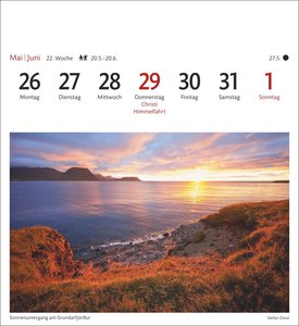Island Sehnsuchtskalender 2025 - Wochenkalender mit 53 Postkarten