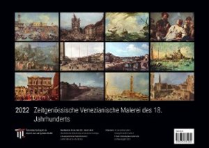 Zeitgenössische Venezianische Malerei des 18. Jahrhunderts 2022 - Black Edition - Timokrates Kalender, Wandkalender, Bildkalender - DIN A3 (42 x 30 cm)