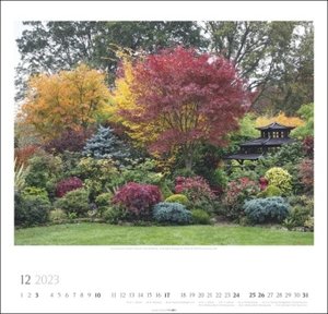 Die schönsten Gärten der Welt Kalender 2023. Wandkalender mit 12 Fotos romantischer Gärten. Farbenprächtiger Natur-Kalender für die Wand. Quadratischer Jahres-Fotokalender