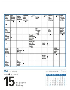 Kreuzworträtsel Tagesabreißkalender 2026