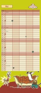 Schule der magischen Tiere Familienkalender 2025 - Wandkalender - Familienplaner mit 5 Spalten - Format 22 x 49,5 cm