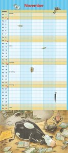 Die Kuh Lieselotte Familienkalender 2025 – Von Alexander Steffenmeier – Familienplaner mit 5 Spalten – Format 22 x 49,5 cm