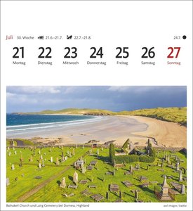 Schottland Sehnsuchtskalender 2025 - Wochenkalender mit 53 Postkarten