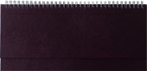 Tisch-Querkalender Balacron rot 2024 - Büro-Planer 29,7x13,5 cm - mit Registerschnitt - Tisch-Kalender - verlängerte Rückwand - 1 Woche 2 Seiten