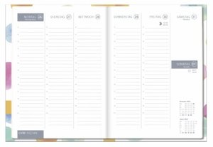 times&more Kalenderbuch 2023. Bunter Terminkalender mit flexiblem Umschlag. Handlicher Wochenplaner mit Punkten. Taschenkalender 2023 zum Planen von Terminen