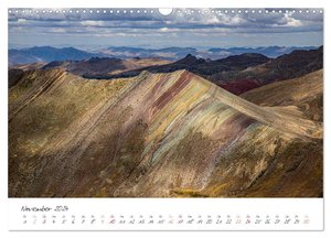 Palccoyo - Der neue Rainbow Mountain in Peru (Wandkalender 2024 DIN A3 quer), CALVENDO Monatskalender