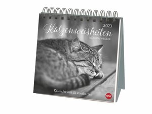 Wegler Katzen Weisheiten Premium-Postkartenkalender 2023