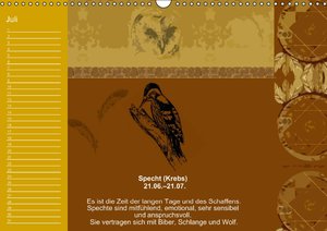 Indianisches Horoskop / Geburtstagskalender (Wandkalender immerwährend DIN A3 quer)