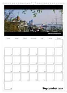 Hamburg Panoramen 2024 - Jahresplaner (Wandkalender 2024 DIN A3 hoch), CALVENDO Monatskalender