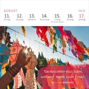 Mini-Wochenkalender 365 Tage Sonne im Herzen 2025
