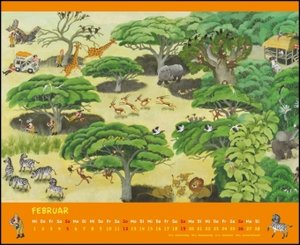 Ali Mitgutsch 2023 – Wimmelbilder – DUMONT Kinder-Kalender – Querformat 52 x 42,5 cm – Spiralbindung