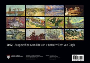 Ausgewählte Gemälde von Vincent Willem van Gogh 2022 - Black Edition - Timokrates Kalender, Wandkalender, Bildkalender - DIN A4 (ca. 30 x 21 cm)