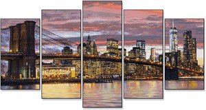 Schipper 609450806 - Malen nach Zahlen, New York in der Morgendämmerung, 132 x 72 cm