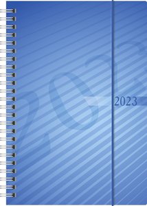 rido/idé 7021102303  Wochenkalender  Buchkalender  2023  Modell futura 2  2 Seiten = 1 Woche  Blattgröße 14,8 x 20,8 cm  PP-Einband  blau