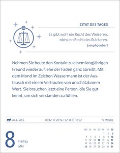 Waage Sternzeichenkalender 2026