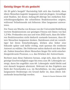 Einstein für Quanten-Dilettanten Tagesabreißkalender 2026