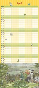 Die Kuh Lieselotte Familienkalender 2025 – Von Alexander Steffenmeier – Familienplaner mit 5 Spalten – Format 22 x 49,5 cm